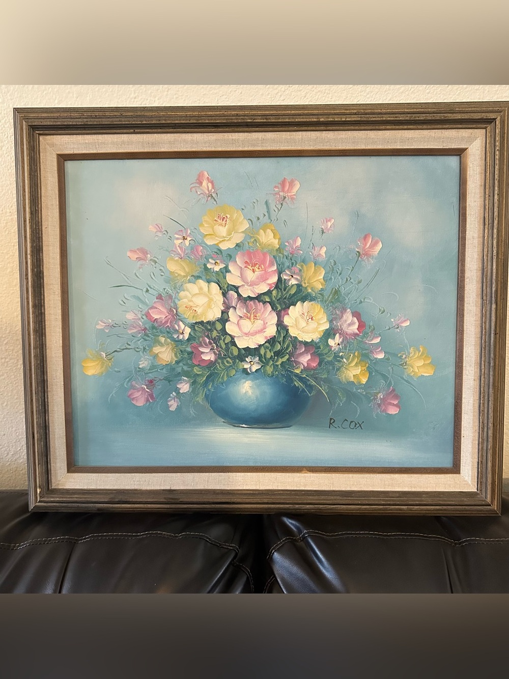 Robert Cox Original Oil Canvas Painting Signed Vintage 24.5 x 21”